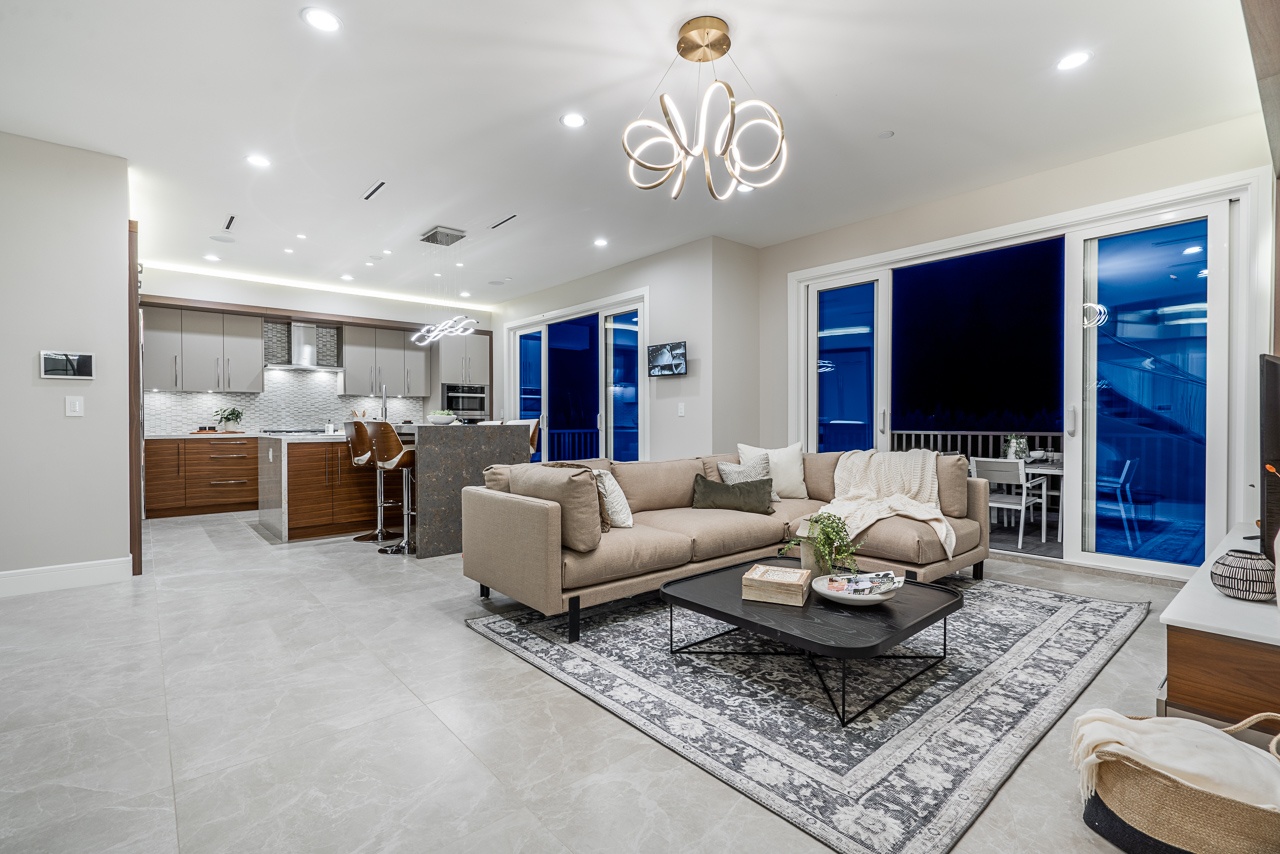 Family room opening onto the kitchen